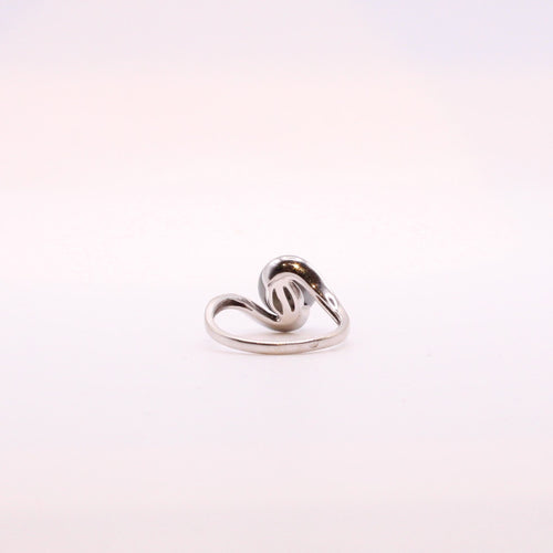 Bague Bague or blanc perle de Tahiti et diamants 58 Facettes