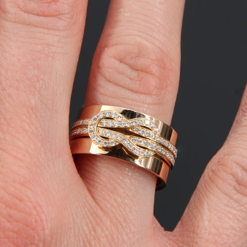 Bague 54 Bague Fred Chance Infinie Or rose Diamants Moyen modèle 58 Facettes 21-862