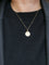 Pendentif AUGIS - Médaille Amour "Plus qu’hier moins que demain" Or jaune Rubis 58 Facettes J236