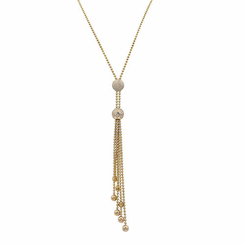 Collier Collier cravate Cartier,"Draperie de Décolleté", or jaune, diamants. 58 Facettes 32590