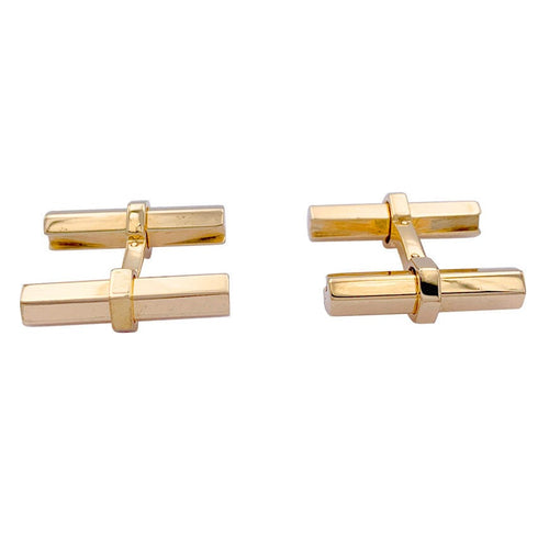 Boutons de manchette Boutons de manchette Cartier en or jaune, acier, onyx et aventurine. 58 Facettes 32495