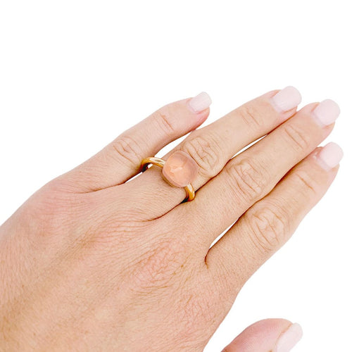 Bague 53 Bague Pomellato, "Nudo Classic", deux ors et quartz rose. 58 Facettes 33001