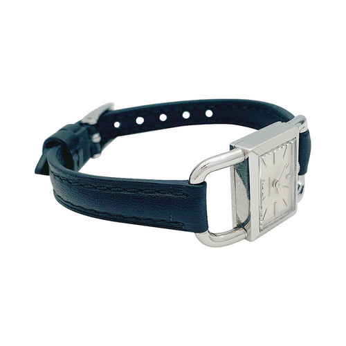 Montre Montre Jaeger Lecoultre & Hermès, modèle "Etrier" en acier, bracelet cuir. 58 Facettes 31519