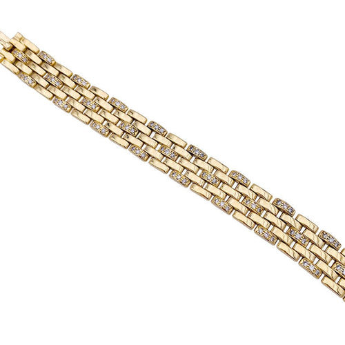 Bracelet Bracelet Cartier, "Maillon Panthère", or jaune et diamants. 58 Facettes 32830