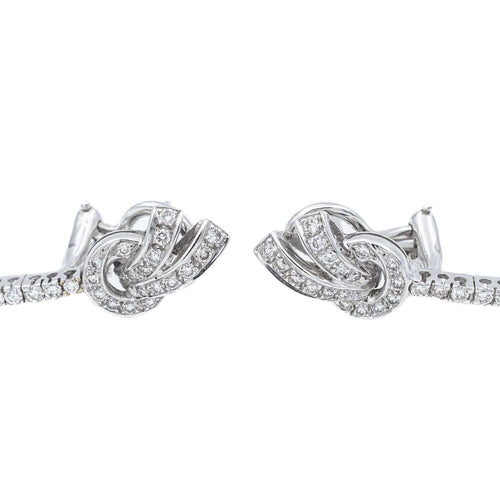 Boucles d'oreilles Boucles d'oreilles Pendantes Or blanc Diamant 58 Facettes 578261CD