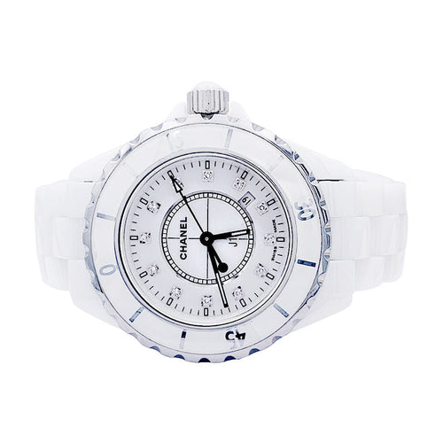 Montre Montre Chanel, "J12", céramique blanche. 58 Facettes 32870