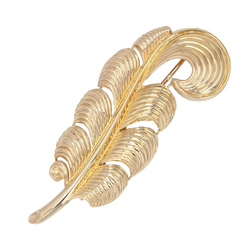 Broche Broche vintage plume en or 58 Facettes 22-417