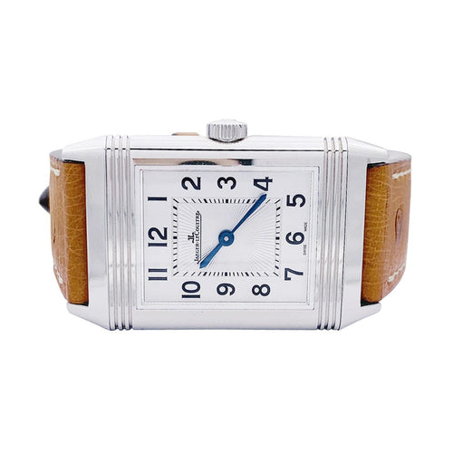 Montre Montre Jaeger Lecoultre, "Reverso Classic", cacier, cuir. 58 Facettes 33053