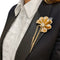 Broche Broche vintage or rose, platine et diamants. 58 Facettes 32115