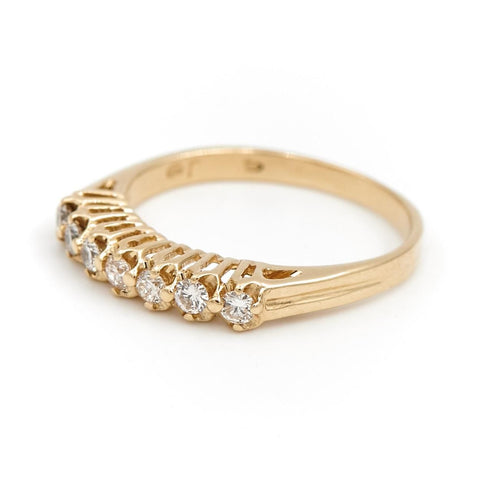 Bague 52 Bague Demi alliance Or jaune Diamant 58 Facettes 1718449CN