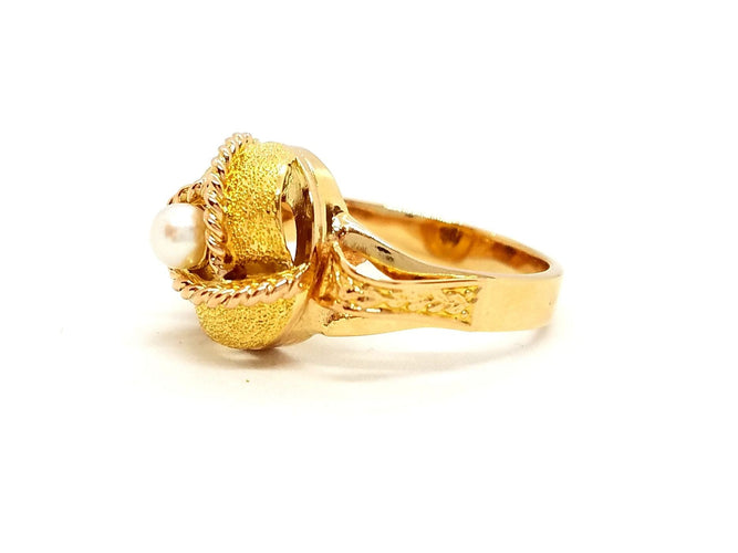 Bague 58 Bague Art déco Or rose Perle 58 Facettes 718108CN