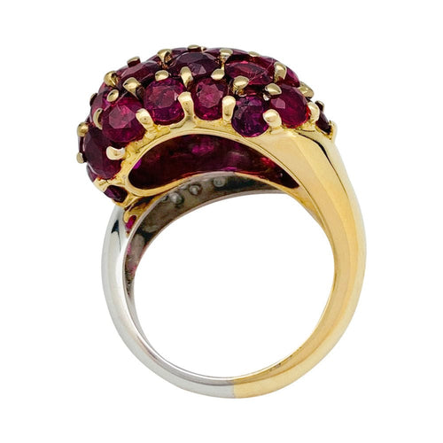Bague 52 Bague "Toi & Moi", deux ors, rubis et diamants. 58 Facettes 31584