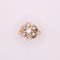 Bague Bague florale Pierres blanches, Or jaune 58 Facettes