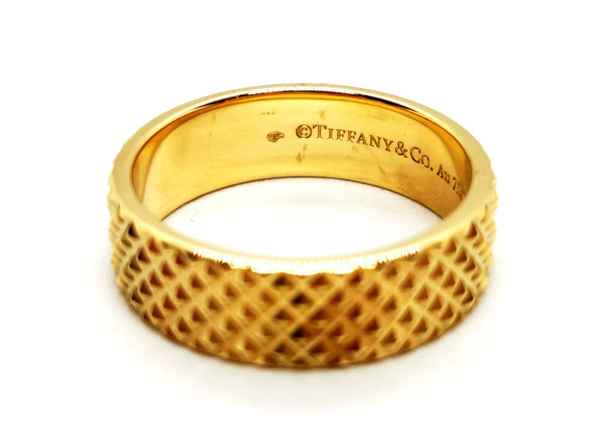 Bague 65 Tiffany & Co Bague Alliance Pointe de diamant Or jaune 58 Facettes 1365541CN