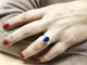 Bague 54 Bague saphir et or blanc 58 Facettes Bag.Epl.Sap.FA24