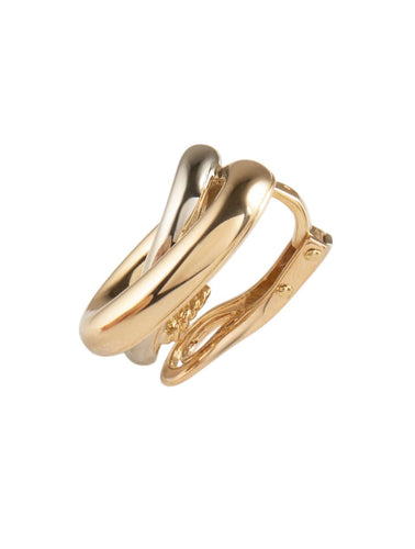 Boucles d'oreilles Hermès - Boucles d'oreilles deux ors 58 Facettes