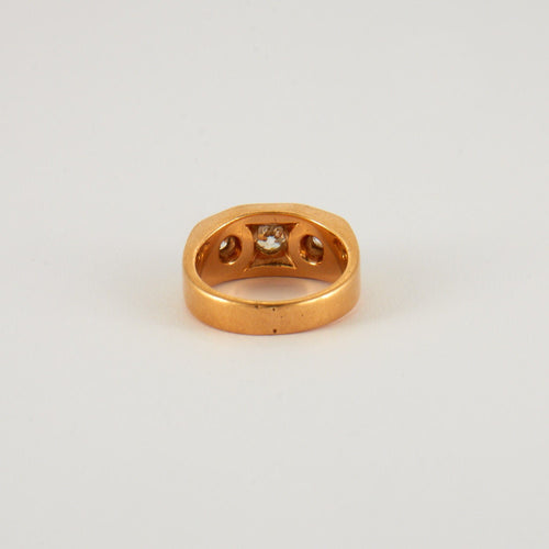 Bague 55 Bague Rétro 3 Diamants 58 Facettes EL2-68