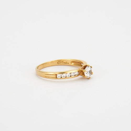 Bague 58 Solitaire en Or jaune, diamants 58 Facettes