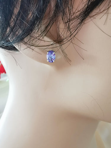 Boucles d'oreilles Boucles d'oreilles puces Tanzanites Or Blanc 58 Facettes AA 1496