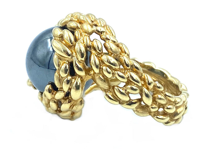 Bague GILBERT ALBERT. Bague or et billes interchangeables 58 Facettes