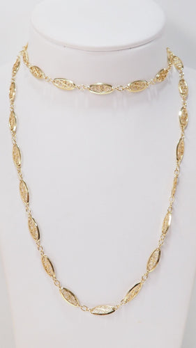 Collier 73cm Sautoir maille filigrane or jaune 58 Facettes 31951