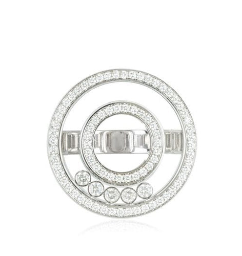Bague CHOPARD, bague or blanc et diamants 58 Facettes
