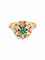 Bague 50 Bague Vintage 2 Ors Emeraude Diamants 58 Facettes