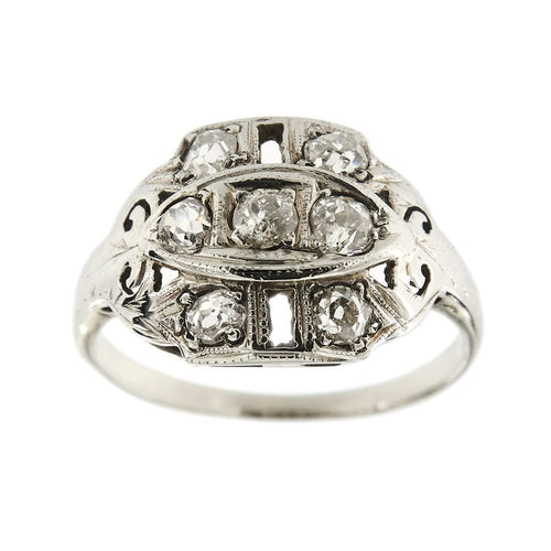 Bague 53 Bague Art Déco Diamants 58 Facettes 32201
