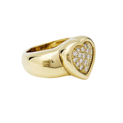 Bague 50 Bague Piaget "Coeur" en or jaune et diamants. 58 Facettes 30704