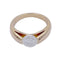 Bague 54 Bague solitaire or jaune, platine. 58 Facettes 32407