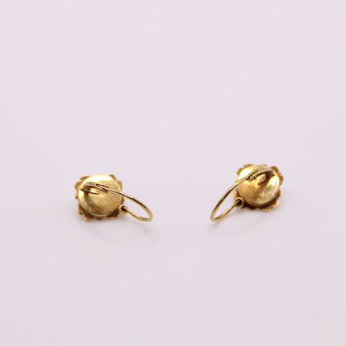 Boucles d'oreilles Boucles d’oreilles dormeuses 2 ors motif losange 58 Facettes