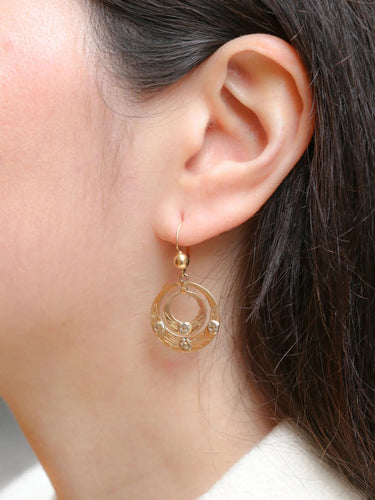Boucles d'oreilles Dormeuses Or jaune 58 Facettes J276