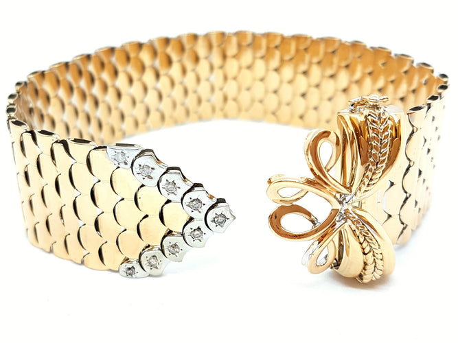 Bracelet Bracelet Manchette Or rose Diamant 58 Facettes 00213CN