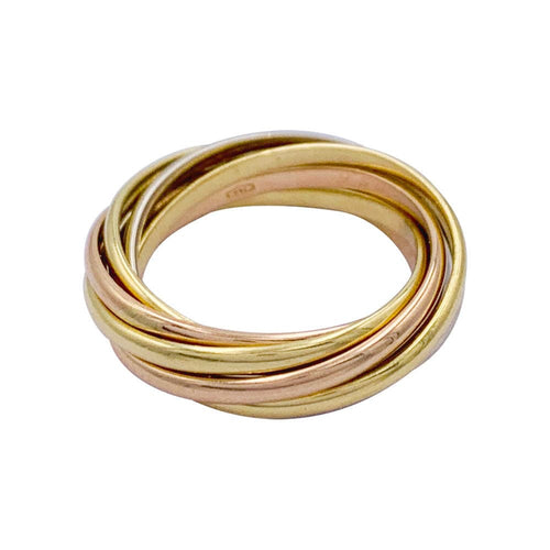 Bague 49 Bague Cartier, Semainier, trois ors. 58 Facettes 32523