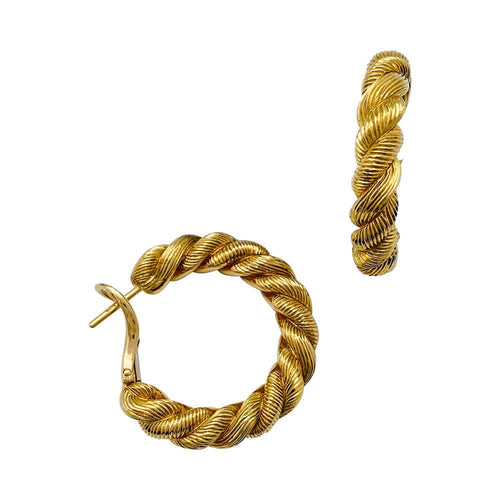 Boucles d'oreilles Boucles d'oreilles Poiray "Dune" en or jaune. 58 Facettes 31742