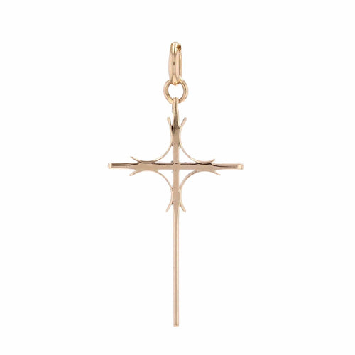 Pendentif Croix ajourée or rose 58 Facettes 15-220A