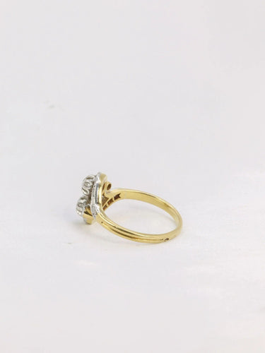 Bague 52 Bague Art-Nouveau 2 Ors Diamants 58 Facettes J189