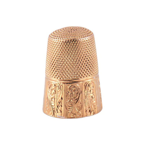 Accessoire Dé à coudre, ciselé en or rose dans son étui 58 Facettes