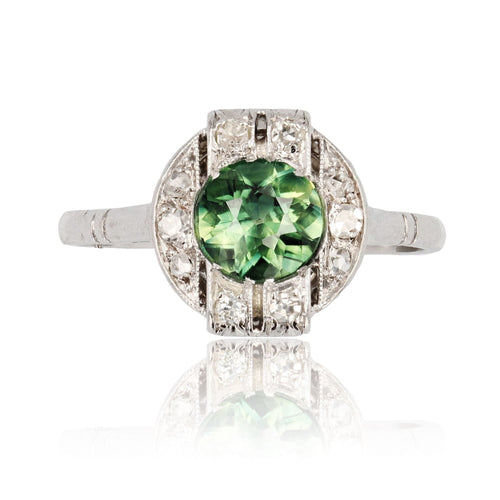 Bague 54 Bague ancienne tourmaline et diamants 58 Facettes 23-174