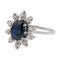 Bague 49 Bague Pompadour Or blanc Saphir 58 Facettes 2528877CN