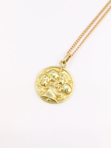 Pendentif BECKER Médaille religieuse Angelus 58 Facettes 820