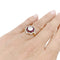 Bague 52 Bague ancienne "fleur" diamants et rubis calibés. 58 Facettes 32775