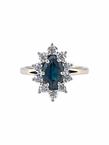 Bague Bague Marquise diamants et saphir 58 Facettes 2008