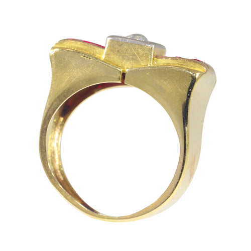Bague 54 Bague, diamant et rubis 58 Facettes 23039-0099