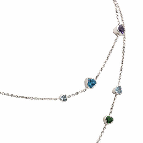 Collier Collier Sautoir Or blanc Saphir 58 Facettes 577649GD