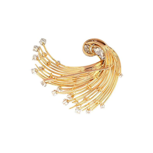 Broche Broche diamants 4.80 carats 2 ors 58 Facettes 240699