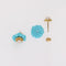 Boucles d'oreilles Boucles d'oreilles turquoises perles et or 58 Facettes 23-172