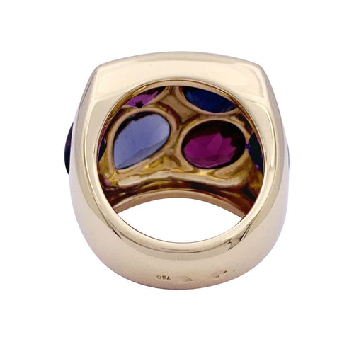 Bague 46 Bague Chanel "Chevalière" or jaune, pierres de couleur. 58 Facettes 33548