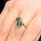Bague Bague motifs floraux en or jaune diamants et saphirs 58 Facettes 24959