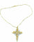 Collier GILBERT ALBERT. Croix en or jaune et diamants 58 Facettes